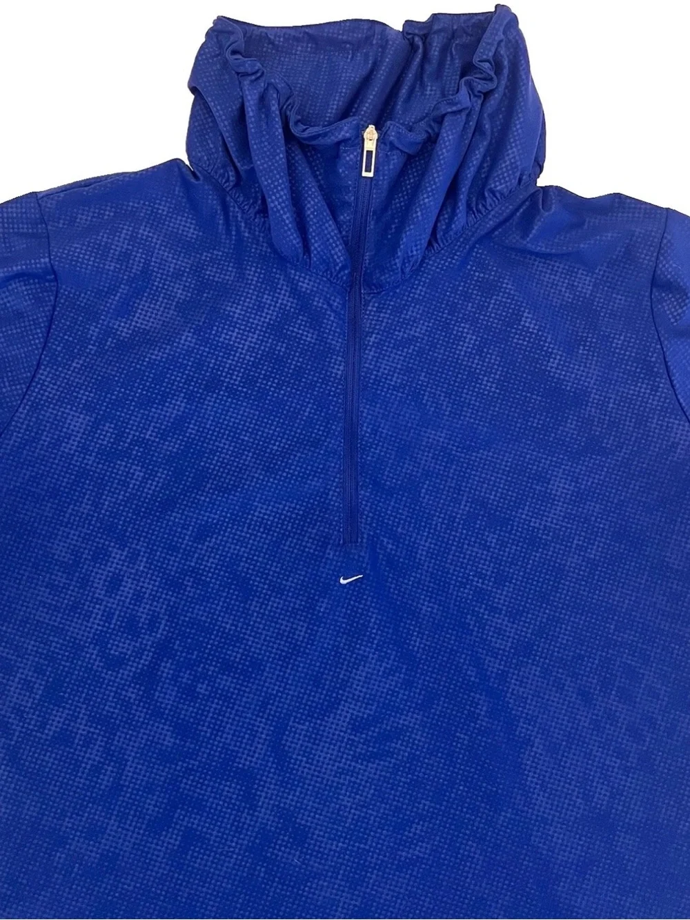 Nike Dri-Fit Women’s 1/4 Zip Leopard Mock Neck Golf Polo Shirt Sz L